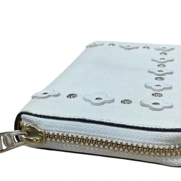 LIKE NEW! RARE Vintage Accordion Zip Wallet Floral Appliqué Willow Purse - Picture 5 of 7